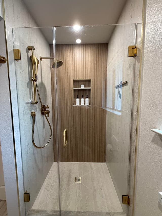 primary bath shower remodel — after